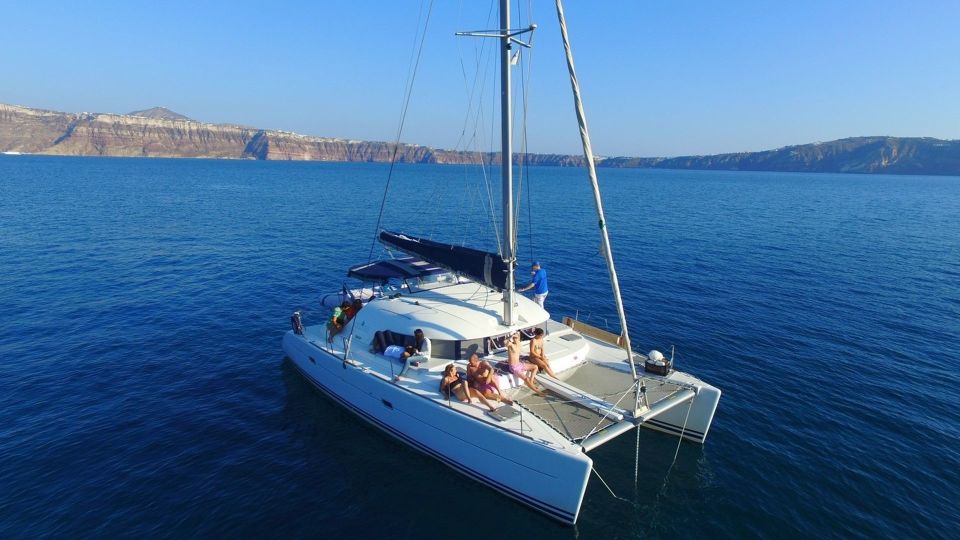 Santorini: 7-Hour Private Catamaran Cruise With Food & Drink - Complimentary Wi-Fi for Photo Sharing