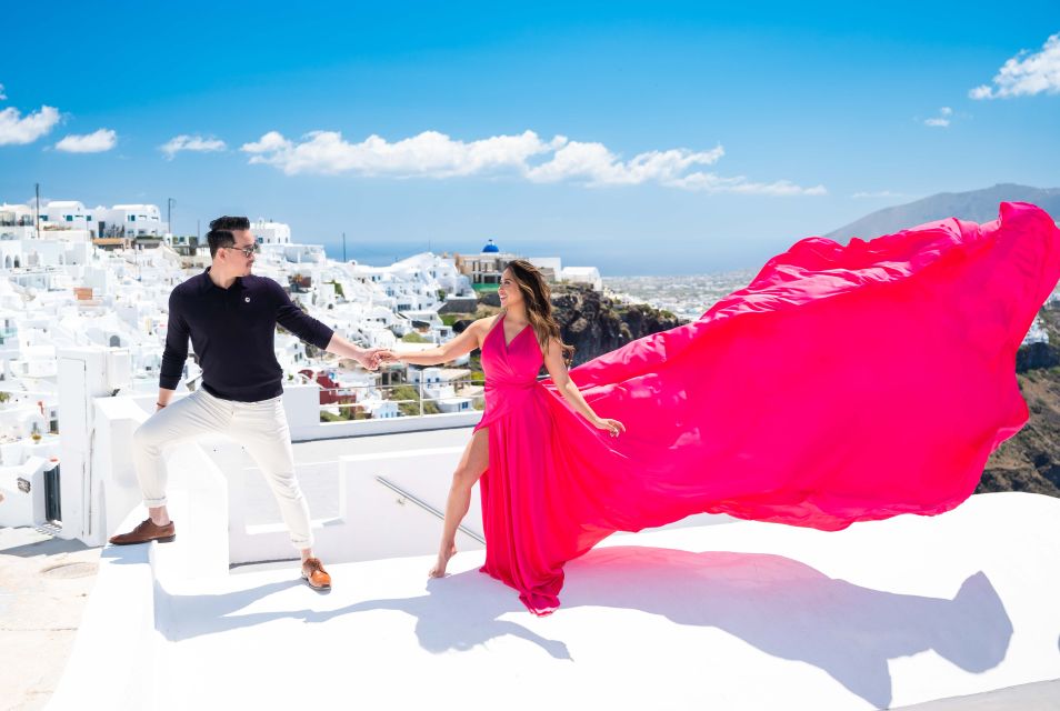 Santorini: Proffessional Flying Dress Photoshoot - Restrictions and Recommendations