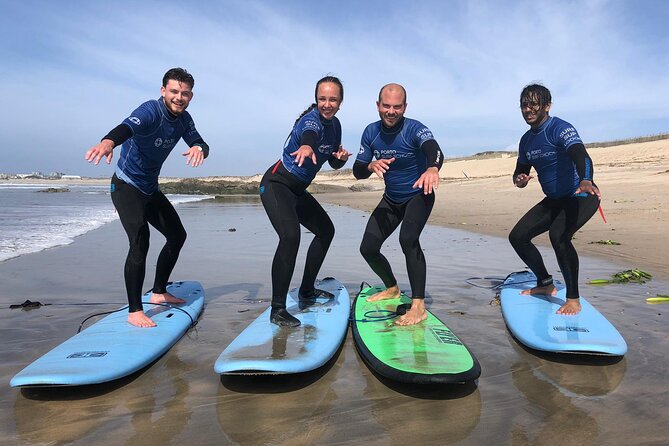 Surf Day at Porto Surf School 3h Surf Lesson With Transport From the City Center - Group Size