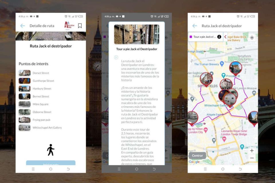 APP Self-Guided Route Londres With Multi-Language Audioguide - Customizable Web Panel