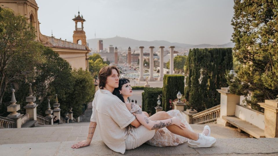 Capture Your Love Story in Montjuïc Mountain Barcelona - Convenient Metro Access to Meeting Point