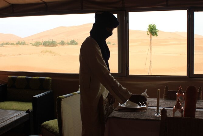 Erg Chebbi Desert Overnight in Tent With Camel Ride & Sandboard - Tour Accessibility and Participation