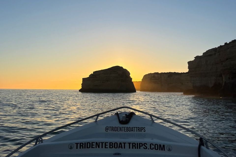 From Armacao De Pera: Sunset Benagil Caves Boat Tour - Boat Tour Duration