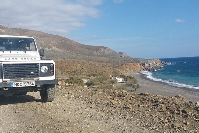 Land Rover Safari: Tripitis Gorge and Beach, South Crete - Relaxing at Tripitis Beach