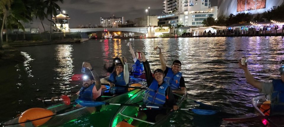 Miami: Guided LED-LIT Kayak Night Tour With Drinks - Meeting Point and Location