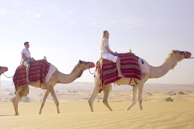 Morning Red Dunes Desert by Quad Bike, Dune Bashing, Camel Ride & Sandboarding - Guided by Experts