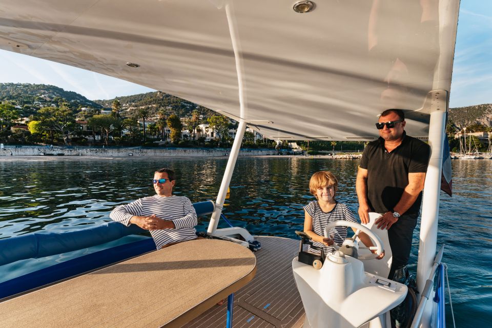 Nice: Private Evening Tour on Solar Powered Boat - Driving the Boat