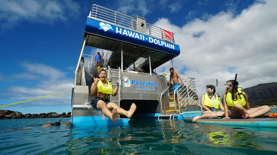 Oahu: Dolphin Watch, Turtle Snorkel, Waterslide Activities, - Arrival and Departure