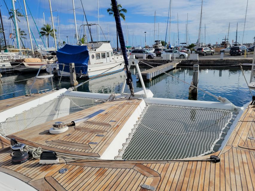 Oahu: Luxury 50 Catamaran Cruise With Snorkeling and Sunset - Sailing and Sunset Viewing