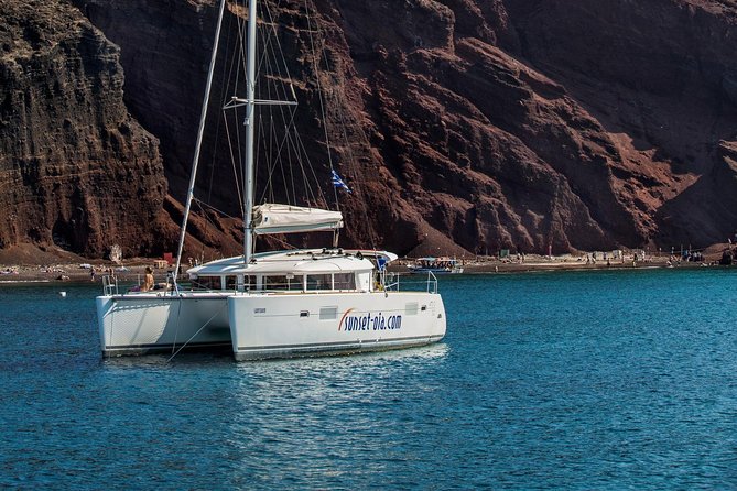 Private Morning Tour Lagoon 400-380 Sailing in Santorini ,Lunch, Drink, Transfer - Refund and Change Policy