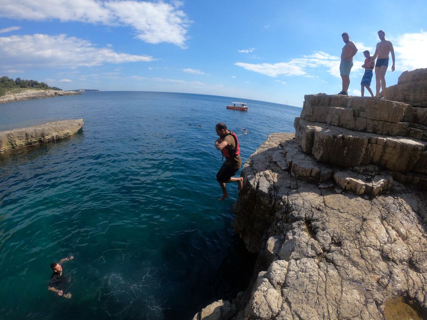 Pula: Sunset Kayak Tour With Snorkeling and Cliff Jumping - Guided Kayak Adventure