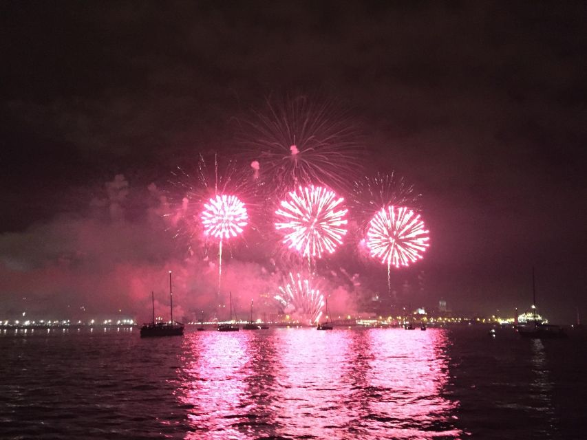 Sail Into 2025: Lisbon Fireworks From the River - Breathtaking Fireworks Display