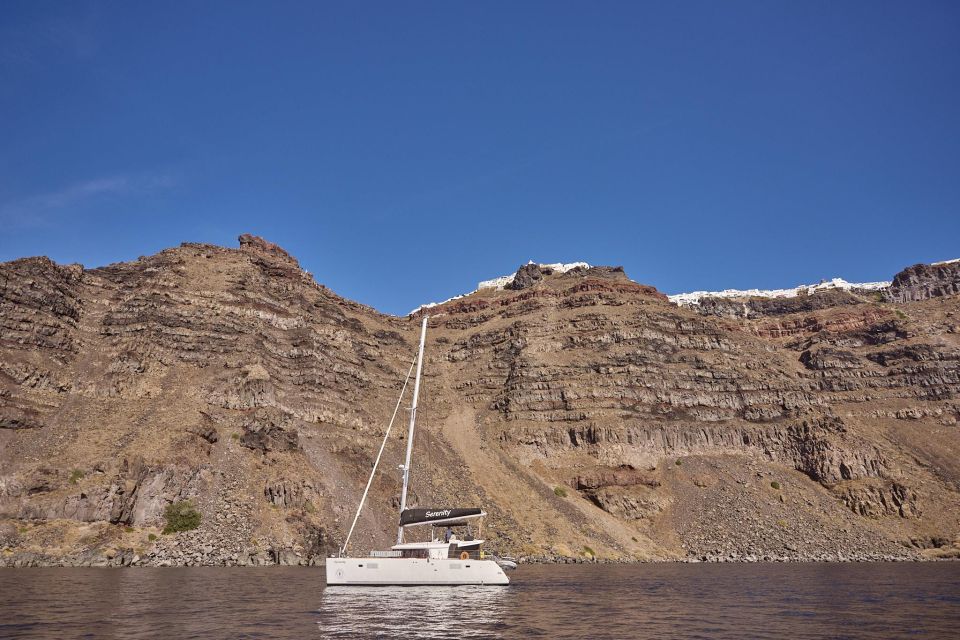 Santorini: Caldera Classic All-Inclusive Catamaran Cruise - Accessibility and Safety Considerations