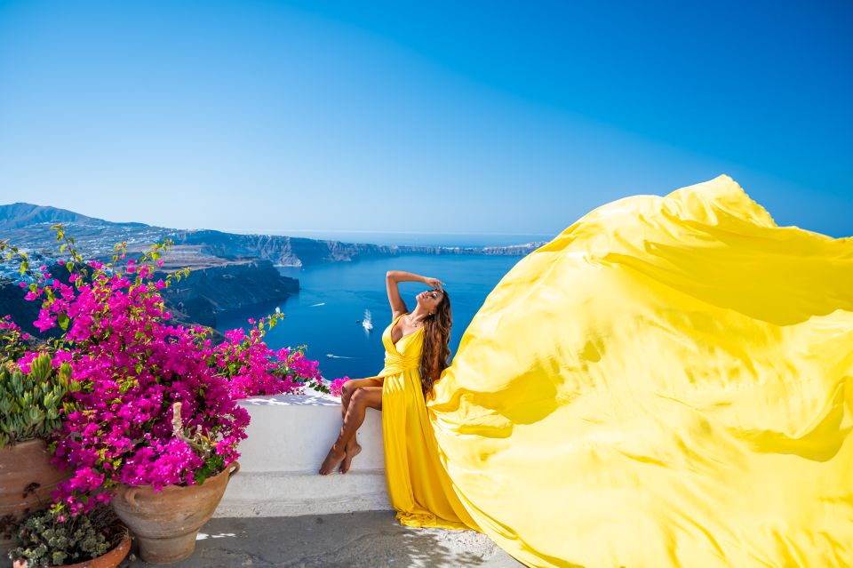 Santorini: Proffessional Flying Dress Photoshoot - Customer Feedback