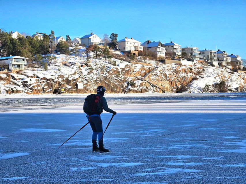 Stockholm: Nordic Ice Skating for Beginners on a Frozen Lake - Booking and Cancellation