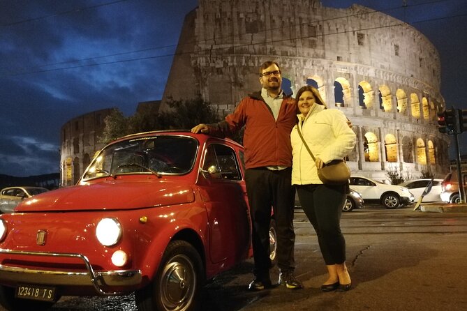 The ORIGINAL Fiat 500 Night Tour of Rome - Travel in a Classic Fiat 500