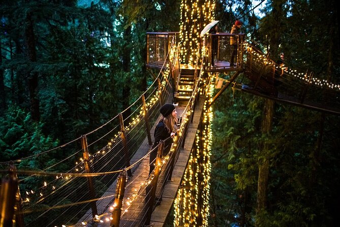 Vancouver Capilano Canyon Light and Peak of Christmas in Grouse Mountain - Enchanting Mountain Peak