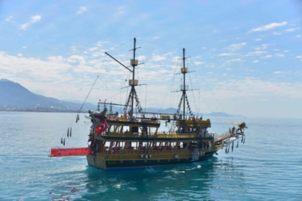 Alanya: Pirate Ship Cruise With Food and Swimming Stops - Foam Party Fun