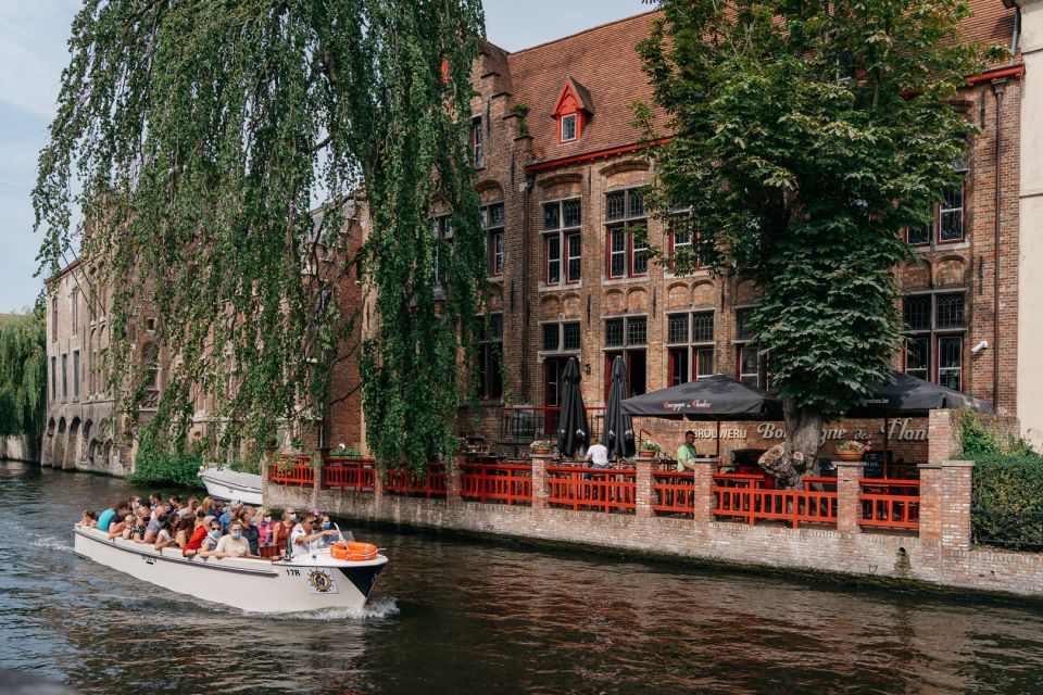 Bruges: Bourgogne Des Flandres Brewery and Distillery Visit - Canalside Terrace and Bar