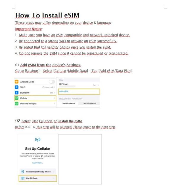 Esim for UK - Data Plans - Payment and Activation Process