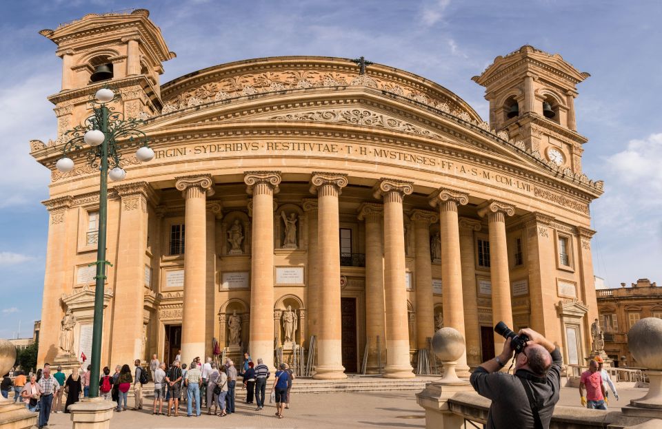 From Mosta: City Highlights Tour of Mosta With Buffet Lunch - World War II Air-Raid Shelter