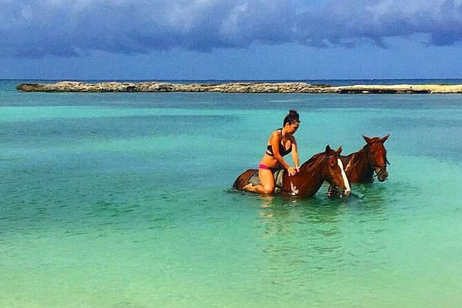 Martha Brae Rafting, Horseback Riding and Luminous Lagoon - Triple Treat - Swimming in Luminous Lagoon