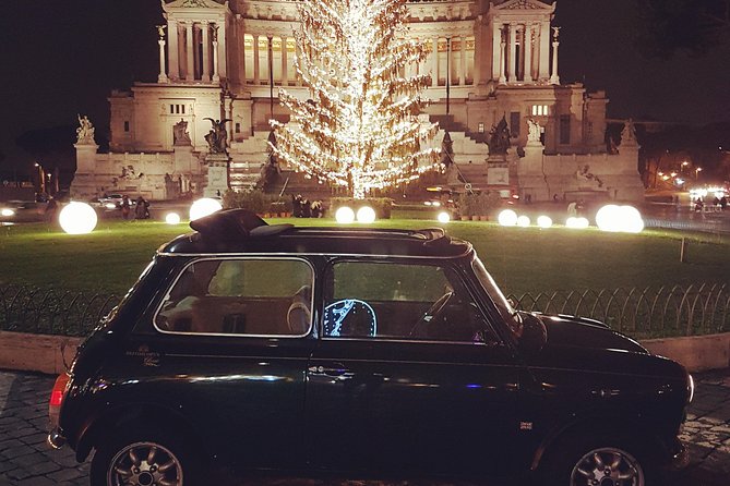 Rome Ancient Tour by Night in Mini Vintage Cabriolet With Drink - Tour Details and Policies