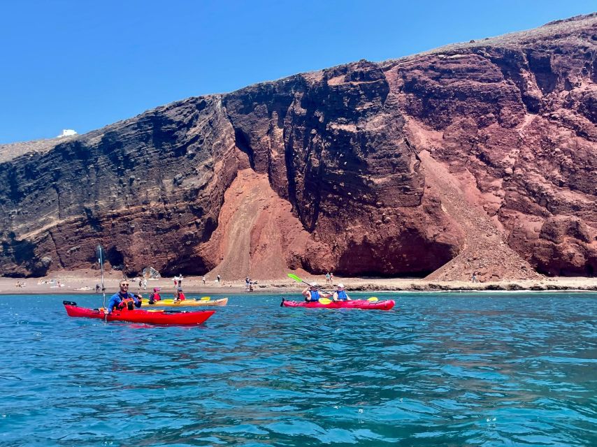 Santorini: South Sea Kayaking Tour With Sea Caves and Picnic - Scenic Highlights