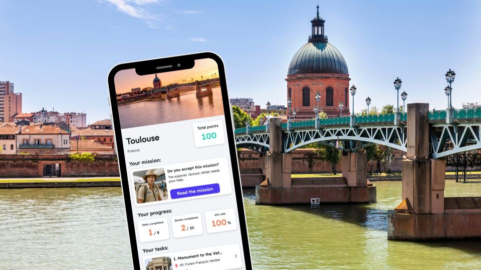 Toulouse: City Exploration Game and Tour on Your Phone - Starting Point for Exploration