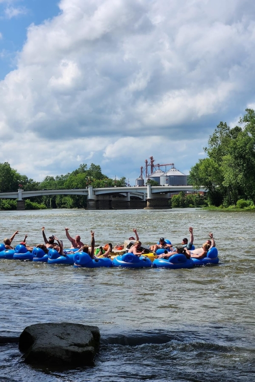 Tube Zanesvilles Y-Bridge & Scenic Rivers - Transition From Nature to City