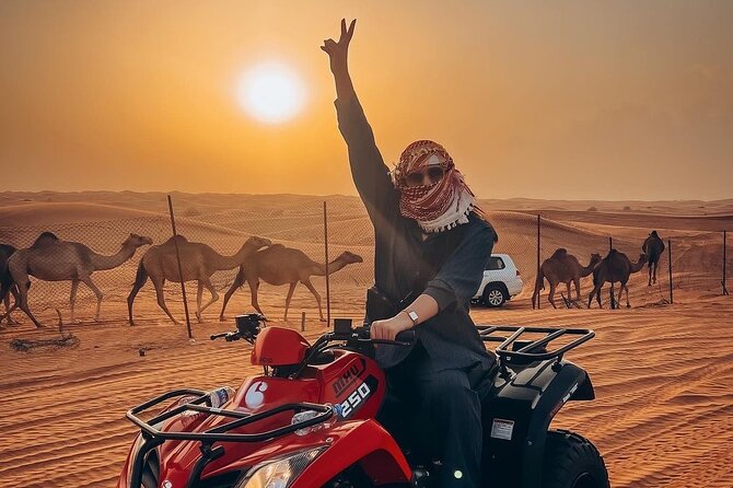 Dubai: Morning Quad Bike & Safari Adventure , Sandboarding, Camel - Cancellation Policy