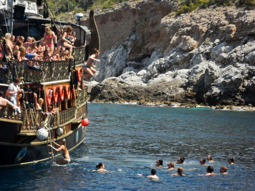 From Antalya: Pirate Ship Cruise to Hidden Beaches of Kemer - Enjoy Crystal-Clear Waters