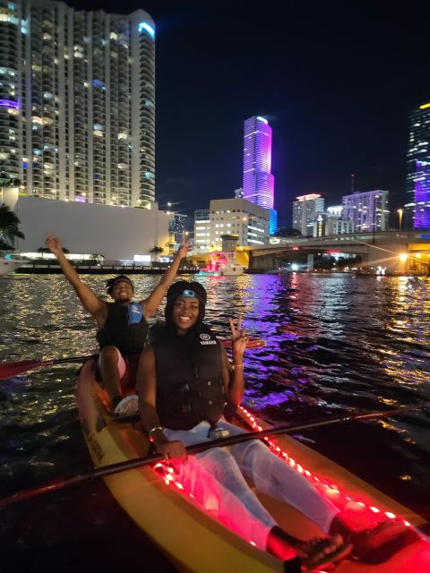 Miami: Guided LED-LIT Kayak Night Tour With Drinks - Frequently Asked Questions