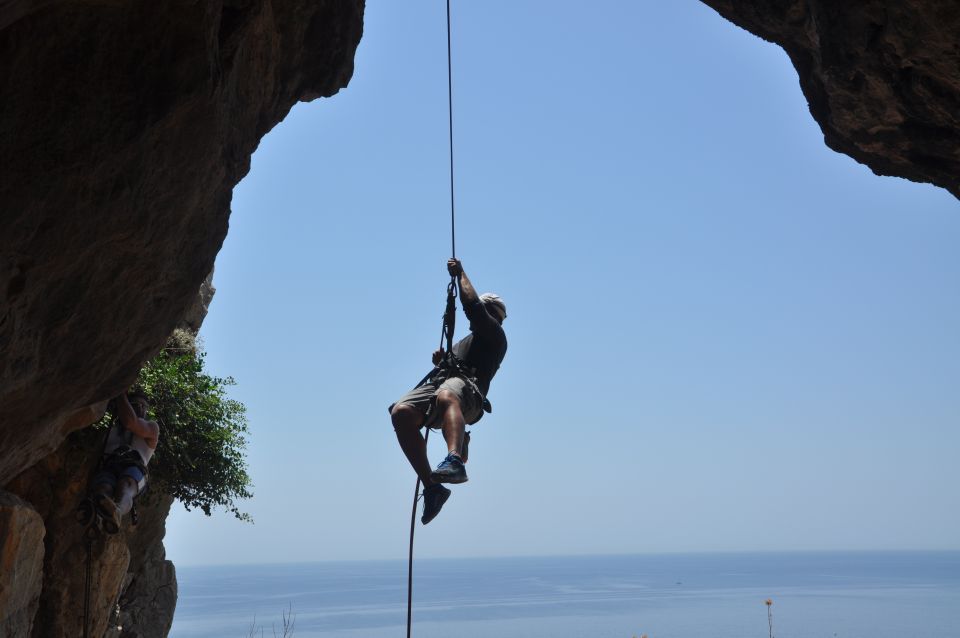 Rhodes: Ladiko Bay Rock Climbing and Rappelling Experience - Climbing and Rappelling Options