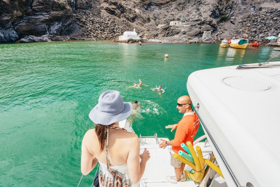 Santorini: Luxury Catamaran Day Trip With Meal and Open Bar - Additional Information