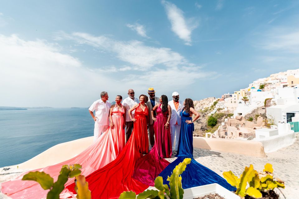 Photoshoot in Santorini With Flying Dress - Preparation and Meeting