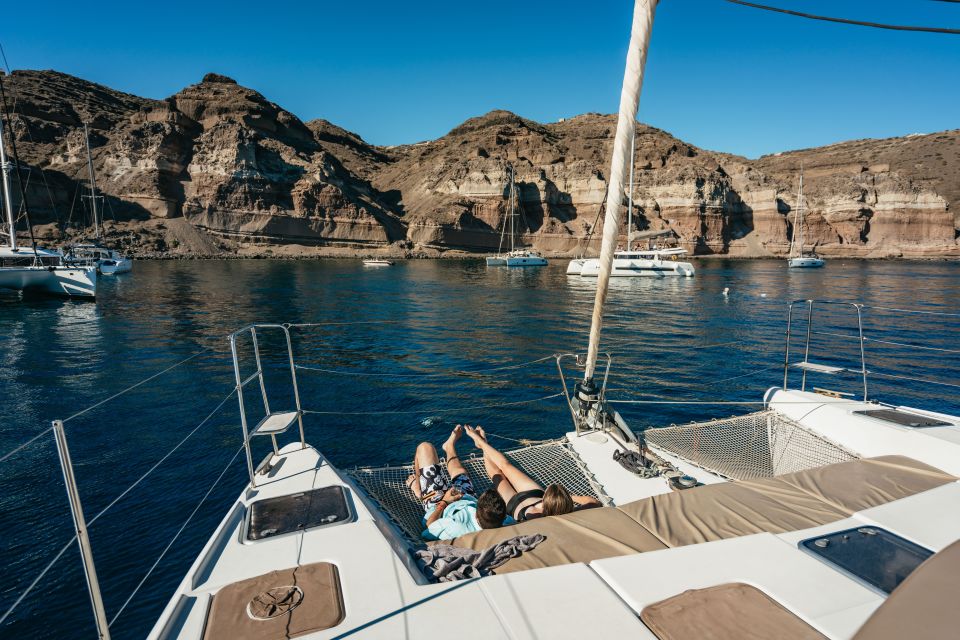 Santorini: Catamaran Caldera Cruise With Meal and Drinks - Key Points