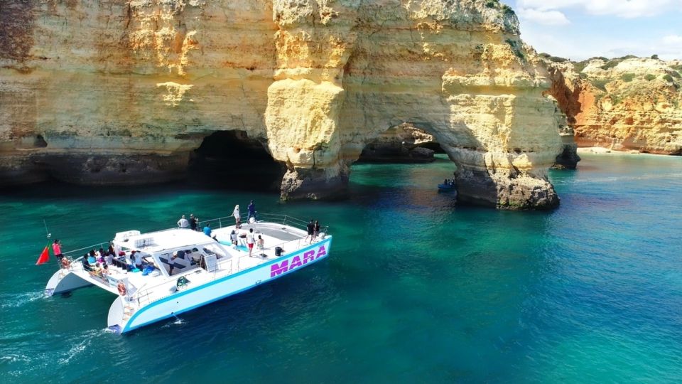 Albufeira: Catamaran Cruise With BBQ & Open Bar on the Beach - Key Points