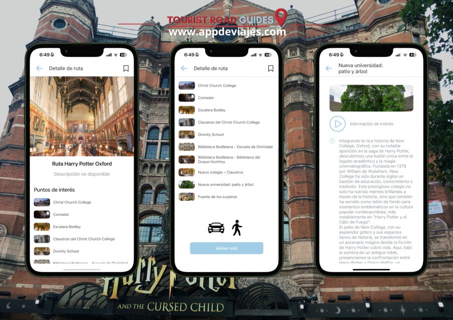 App Self-guided London - Harry Potter Oxford - Key Points