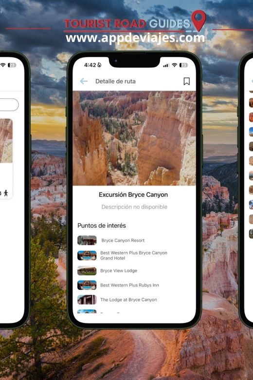 App Self-Guided Road Routes Bryce Canyon - Key Points