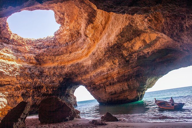 Benagil Cave by Boat + Carvoeiro + Algarseco Caves by Minivan From Lagos - Key Points