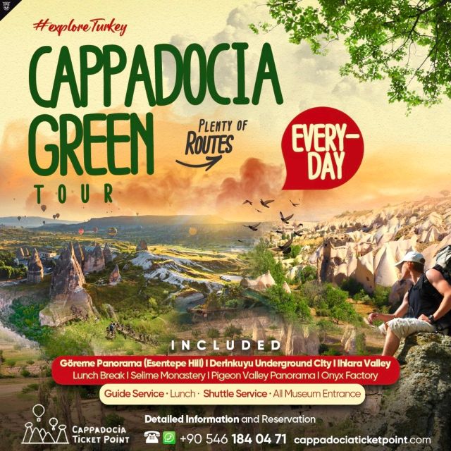 Cappadocia Green Tour (South of Cappadocia) - Key Points