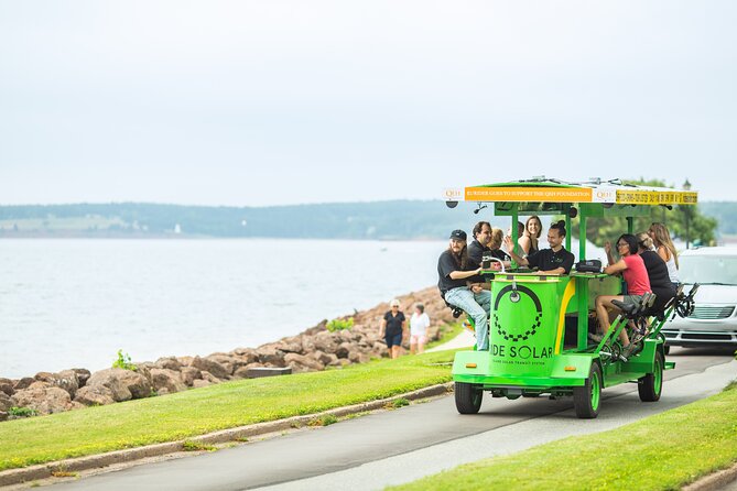 Charlottetown Pedal Pub Crawl Along the Waterfront on a Solar-Powered Pedal Bus! - Key Points