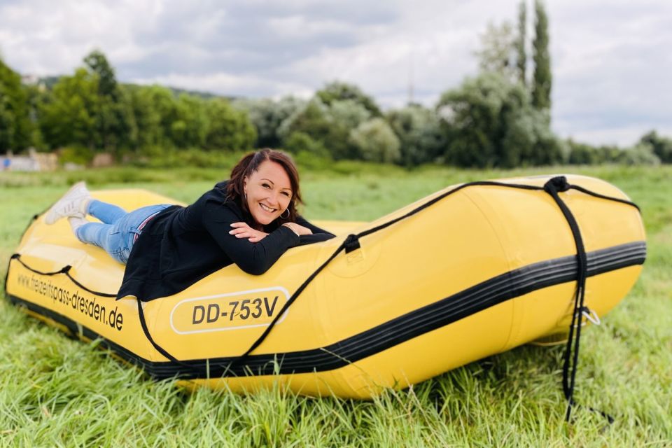 Dresden: Private Inflatable Boat Tour With Beer Garden Stop - Key Points