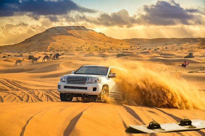 Dubai Red Dune Desert Safari, Camels, Sandboarding & BBQ Options - Key Points