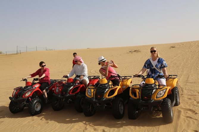 Evening Desert Safari BBQ Dinner With Quad Bike & Sand Boarding - Key Points