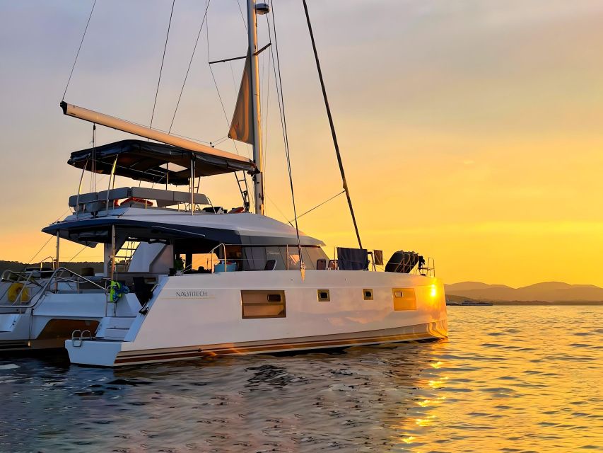 From Chania: Afternoon Catamaran Tour Dinner/Drinks & Sunset - Key Points