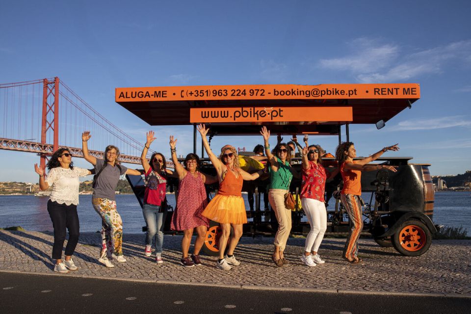 Fun Beer Bike by the Seafront in Lisbon - Key Points