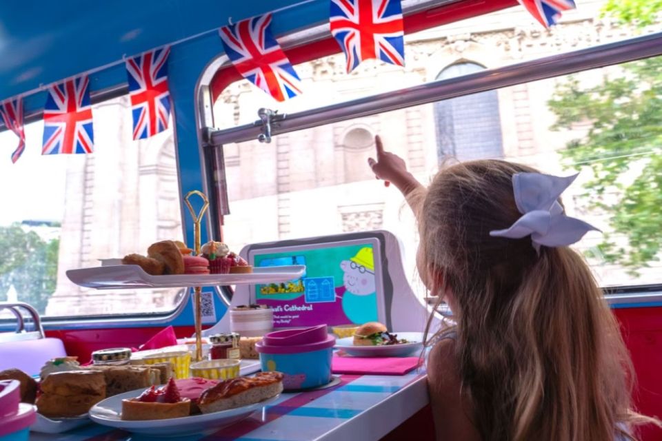 London: Peppa Pig Afternoon Tea Bus Tour With Audio Guide - Key Points