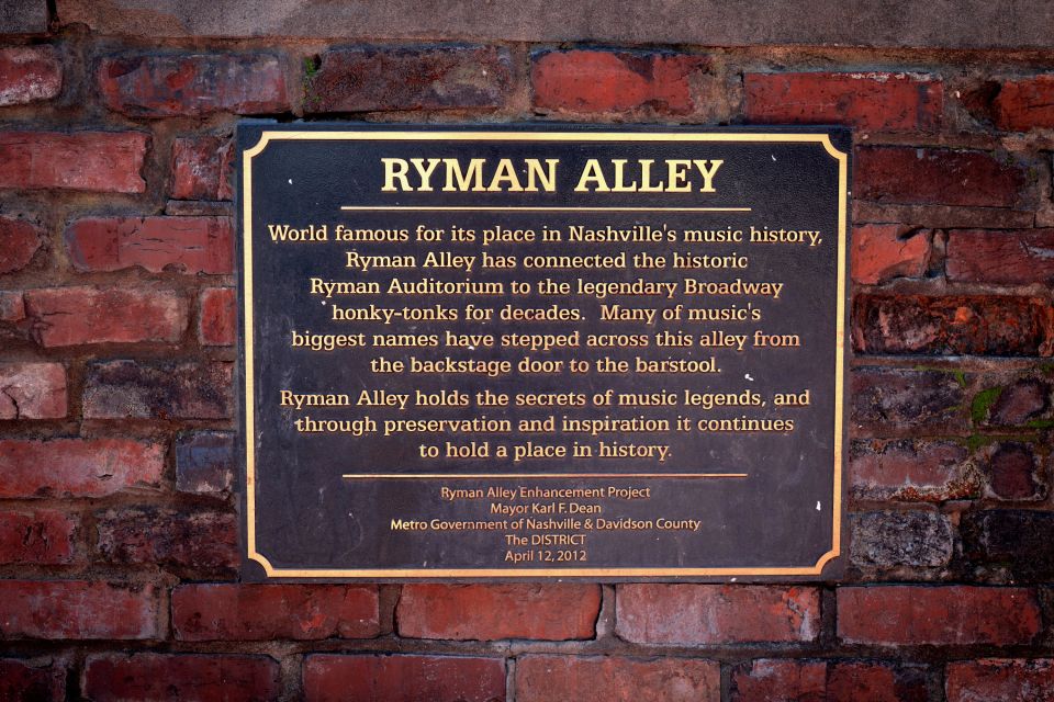 Nashville: Music History Guided Walking Tour - Key Points